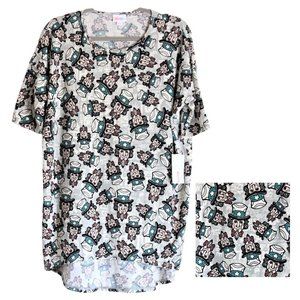 Patriot "Uncle Sam" Tunic Top LulaRoe IRMA Small USA Americana High Low Casual